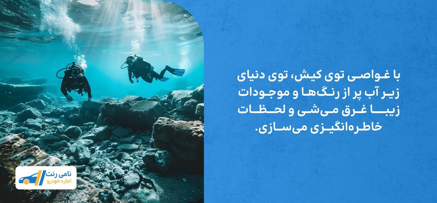 غواصی تماشای دنیای رنگارنگ زیر اب
